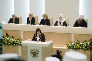 Святейший Патриарх Кирилл принял участие в Рождественских парламентских встречах в Совете Федерации РФ