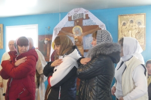 Божественная Литургия в селе Оконешниково